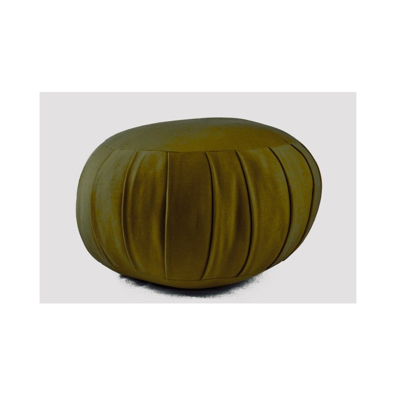 Zafu standard brun olivier, coussin de méditation traditionnel en kapok