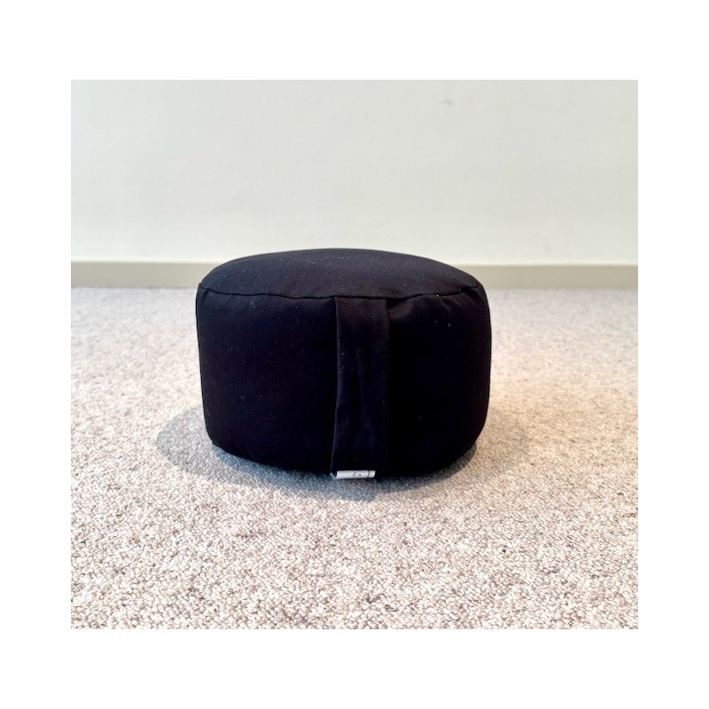 zafu coussin de méditation noir en épeautre bio