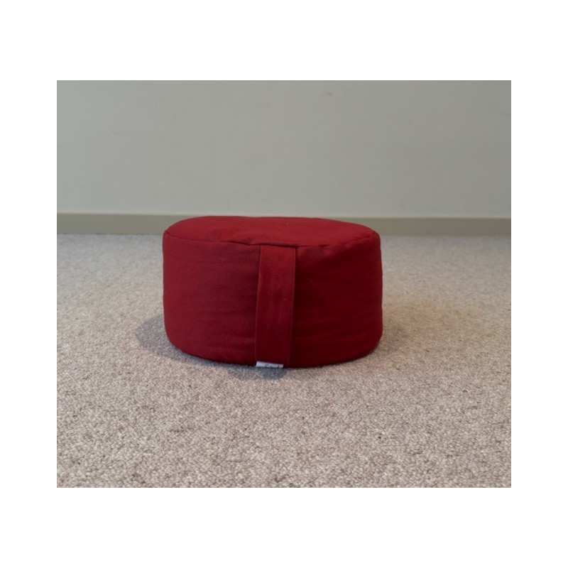 zafu en épeautre bordeau