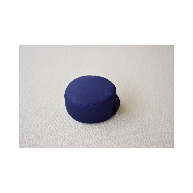 zafu de voyage en épeautre bio bleu nuit