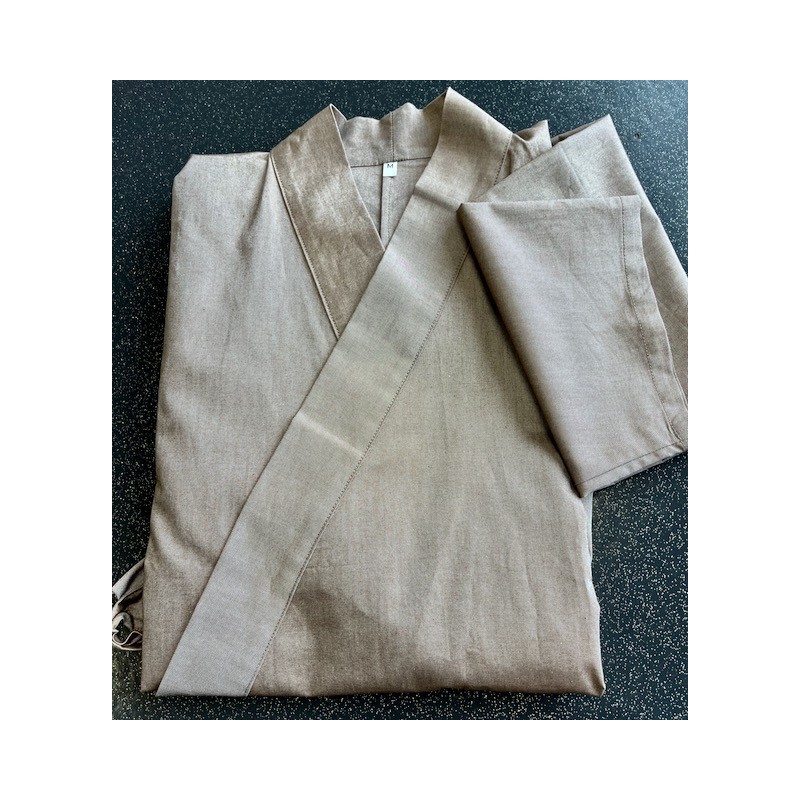 Veste de détente en coton, couleur beige-noisette