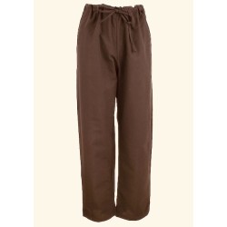 pantalon marron foncé, coton