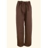 pantalon marron foncé, coton