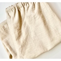 pantalon en fibre végétale ramie, tissu naturel et fluide