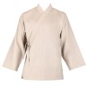 Veste samue, tissu ramie, beige