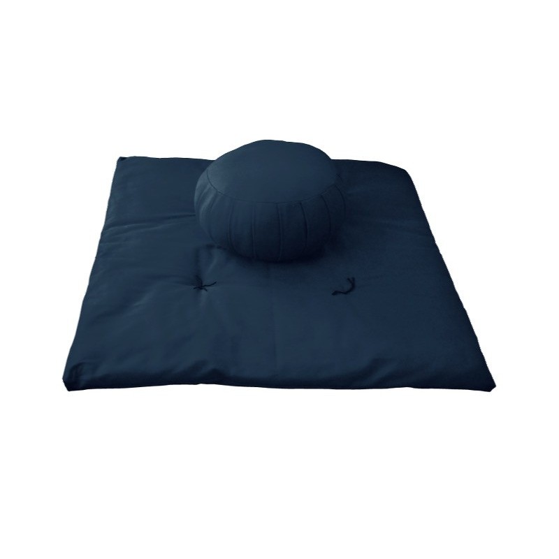 ensemble zafu et zafuton bleu marine