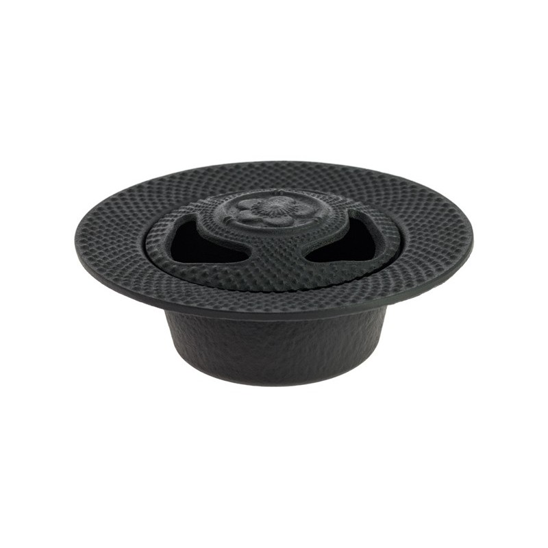 Brûle encens fleur de cerisier en fonte, noir