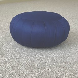 zafu, coussin de méditation traditionnel, bleu nuit