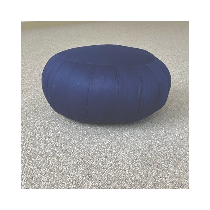 zafu, coussin de méditation traditionnel, bleu nuit