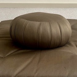Zafu, coussin de méditation, traditionnel couleur brun-olivier