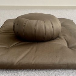 Zafu et zafuton brun olivier