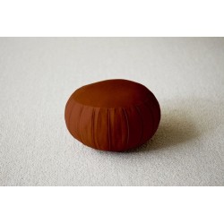 Zafu de voyage bordeaux en kapok
