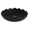 Porte-encens noir en fonte fleur lotus