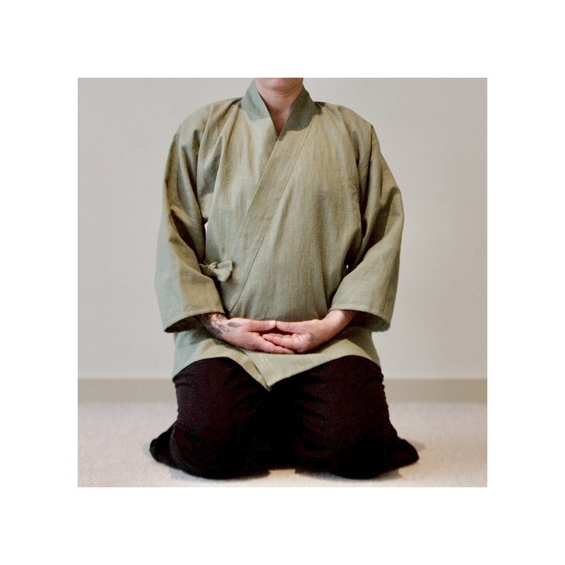 veste samue vert eau en lin