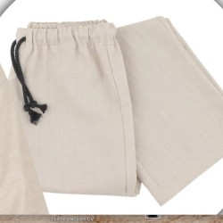 Pantalon en coton bio écru