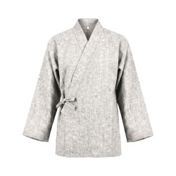 Veste en lin couleur gris chiné