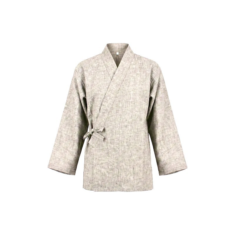 Veste en lin beige-chiné