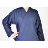 Veste samue d'été bleu océan en voile de coton