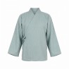 Veste Lin et coton bleu-céladon