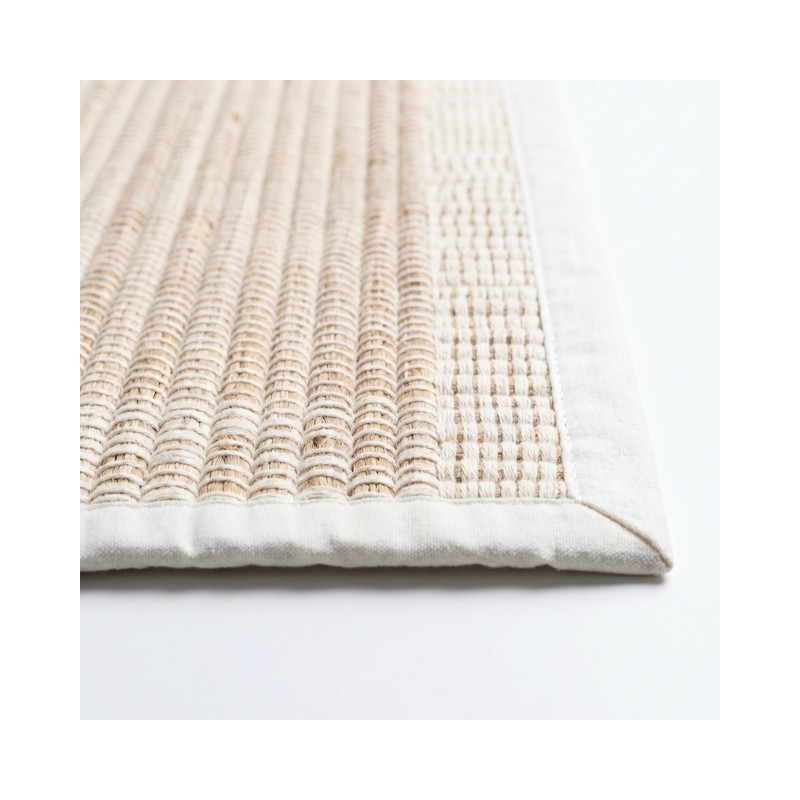 Tapis de yoga naturel, en jute et coton