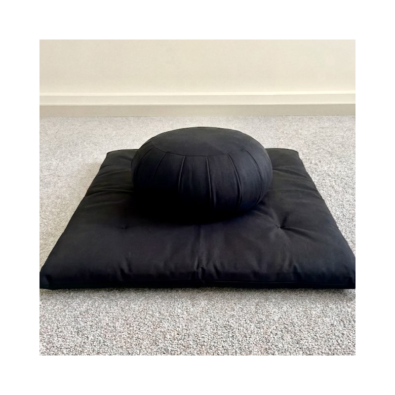Ensemble de zafuton et zafu couleur noir