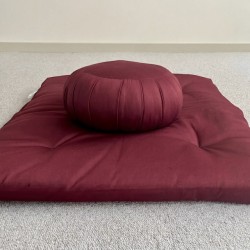Zafuton et zafu couleur bordeaux