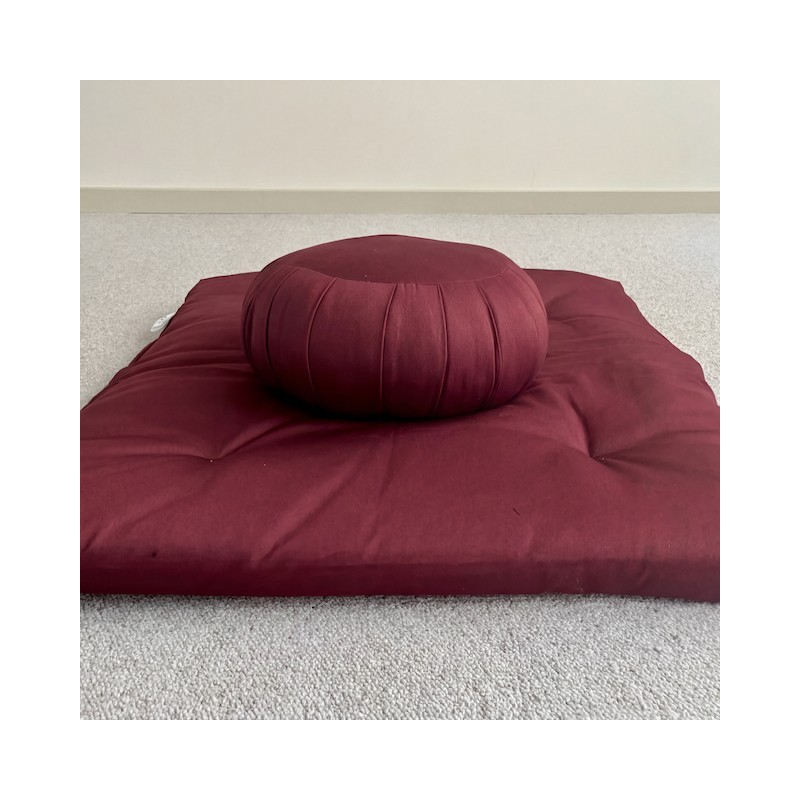 Zafuton et zafu couleur bordeaux