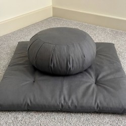 Zafuton et zafu couleur gris pour la méditation