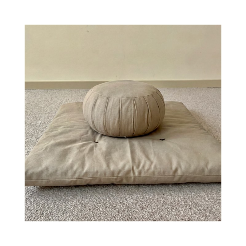 Zafuton et zafu ensemble pour la méditation