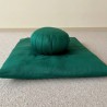 Ensemble zafuton et zafu couleu vert émeraude