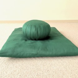 Zafu et zafuton vert feuille