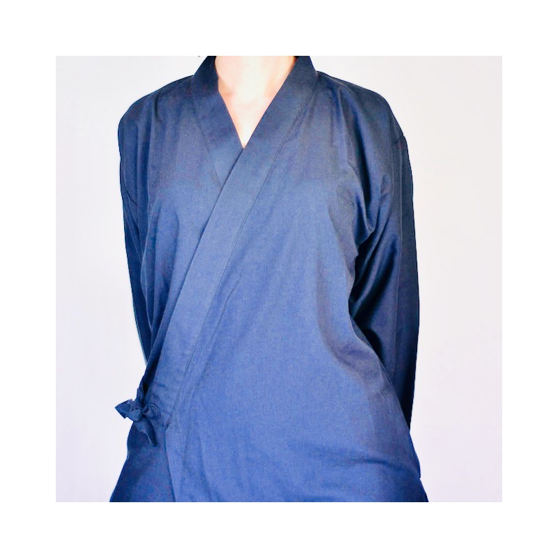 Veste bleu tissu voile de coton