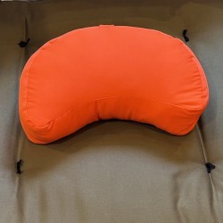 Zafu demi-lune orange rempli de kapok