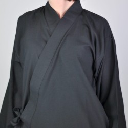 Veste en voile de coton couleur noir