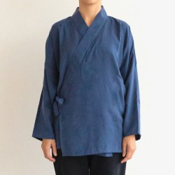 Veste ramie bleu océan