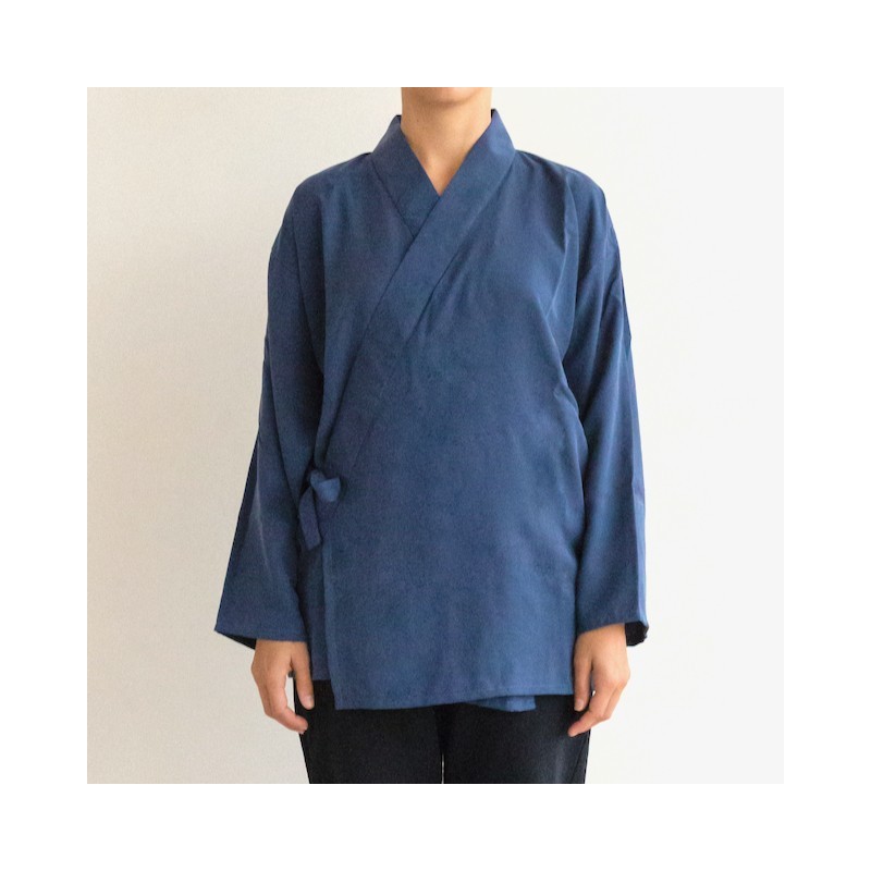 Veste ramie bleu océan