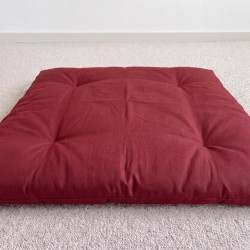 Zafuton-tapis-méditation-rouge