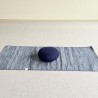 Tapis de yoga coton bleu