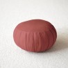 Zafu de voyage bordeaux en kapok - Boutique Zen