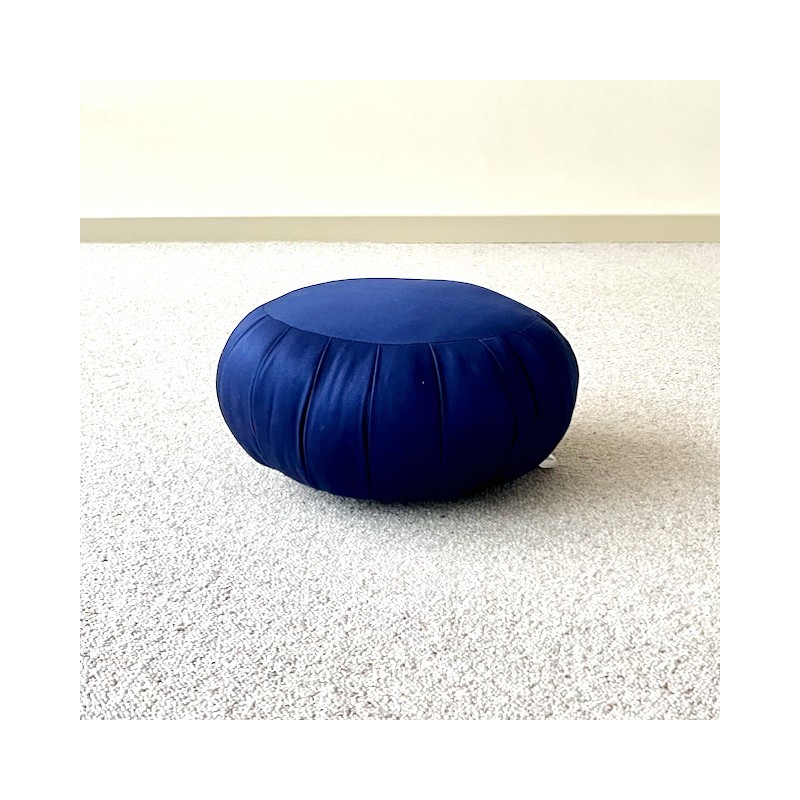 Zafu de voyage bleu en kapok - Boutique Zen