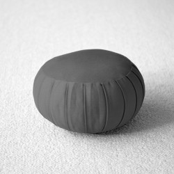 Zafu de voyage gris en kapok - Boutique Zen