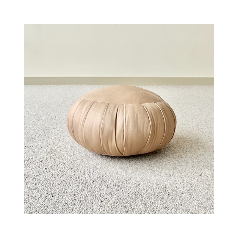 Zafu de voyage beige en kapok - Boutique Zen