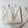 Samue veste et pantalon écru coton bio-Boutique Zen