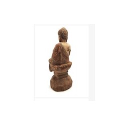 Bouddha-Manjushri en bois ancien 34 cm