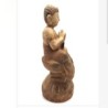Bouddha-Manjushri en bois ancien 34 cm