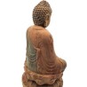 Bouddha-en-méditation-bois ancien 34 cm