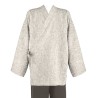 Ensemble veste en lin chiné et pantalon noir