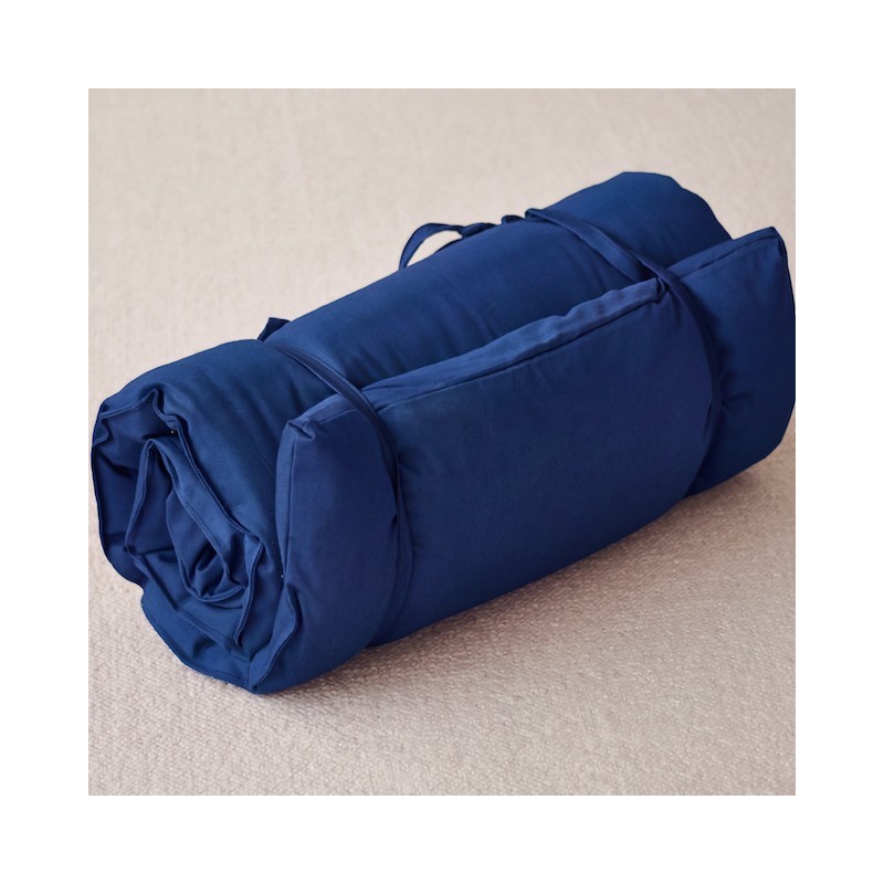 Futon de massage et shiatsu bleu marine avec sac