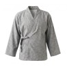 Veste en lin gris clair chiné