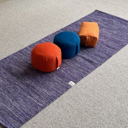Tapis de yoga naturel violet en coton bio